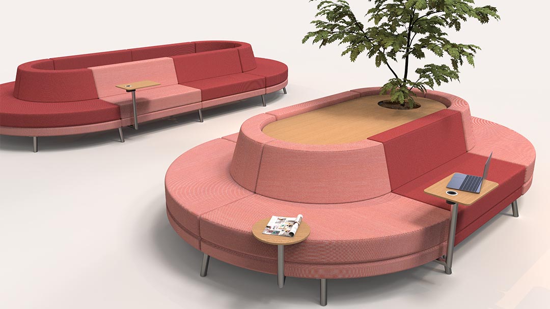 Modular sofa waiting room