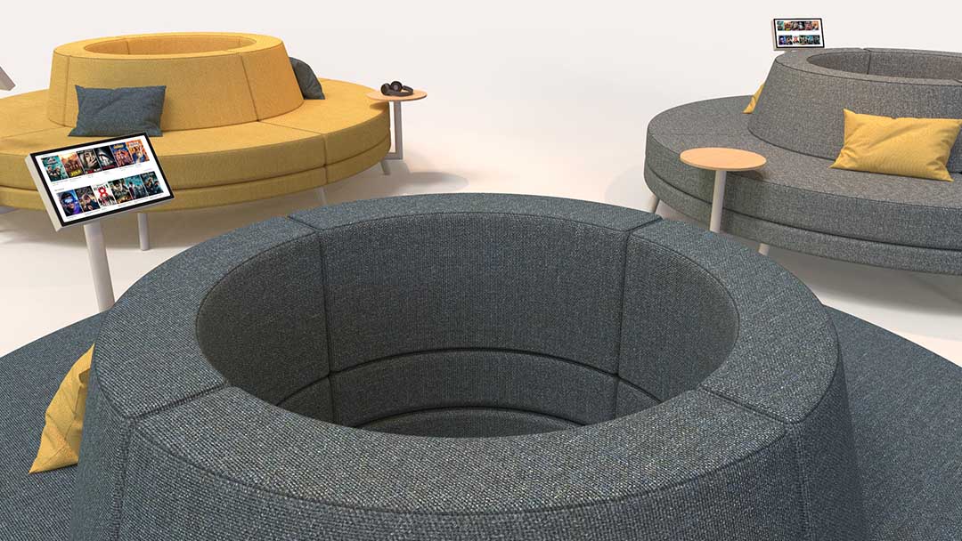 round waiting room seating