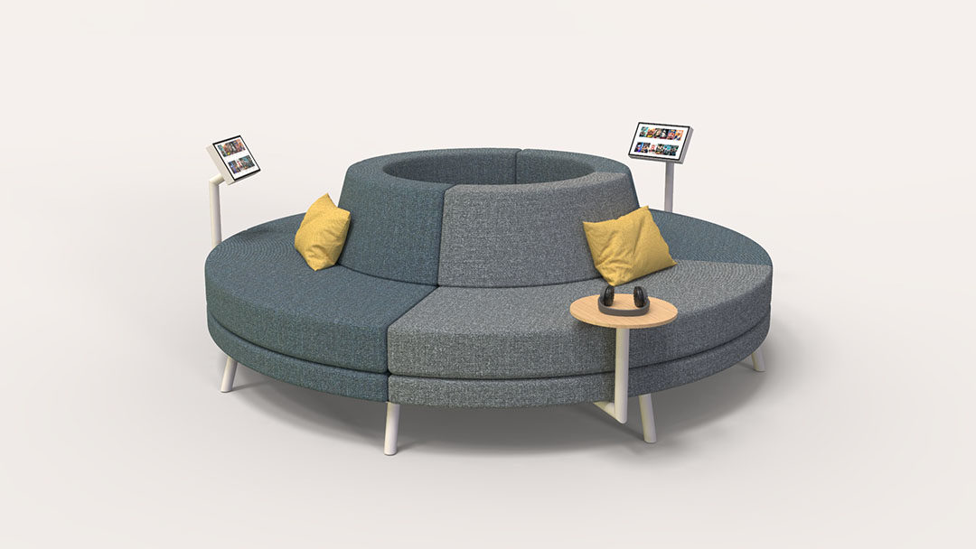 Round Sofa Addon Furniture Commercial Seating