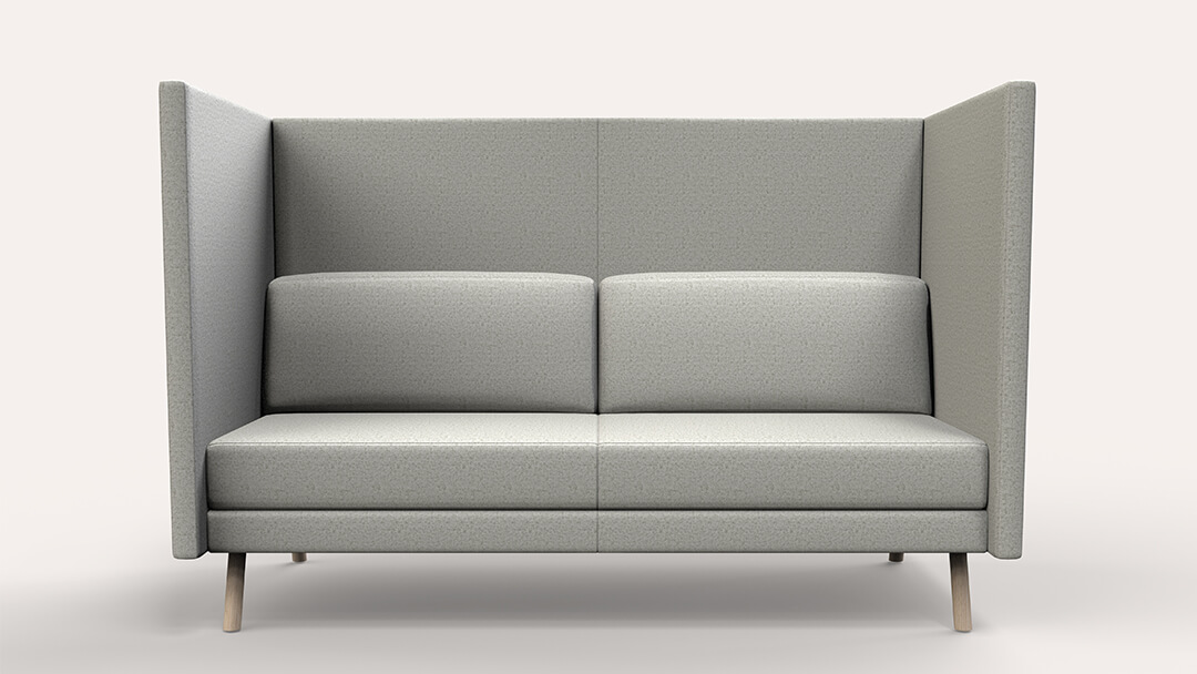 Long sofa for public spaces commercial furniture design